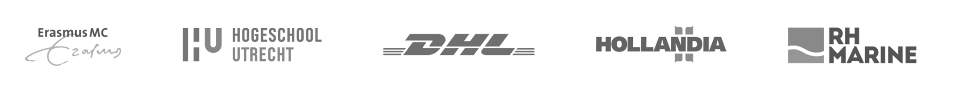 Erasmus MC, Hogeschool Utrecht, DHL, Hollandia, RH Marine