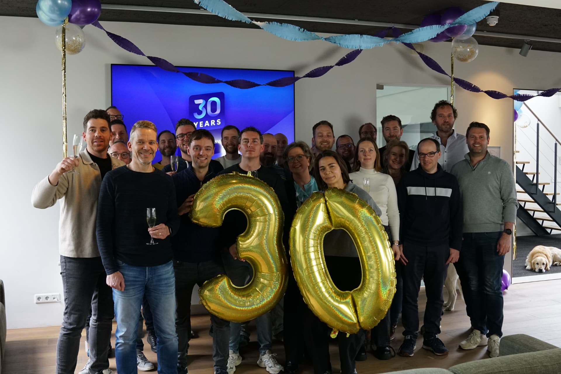 The Netpresenter team celebrating 30 years of internal communication